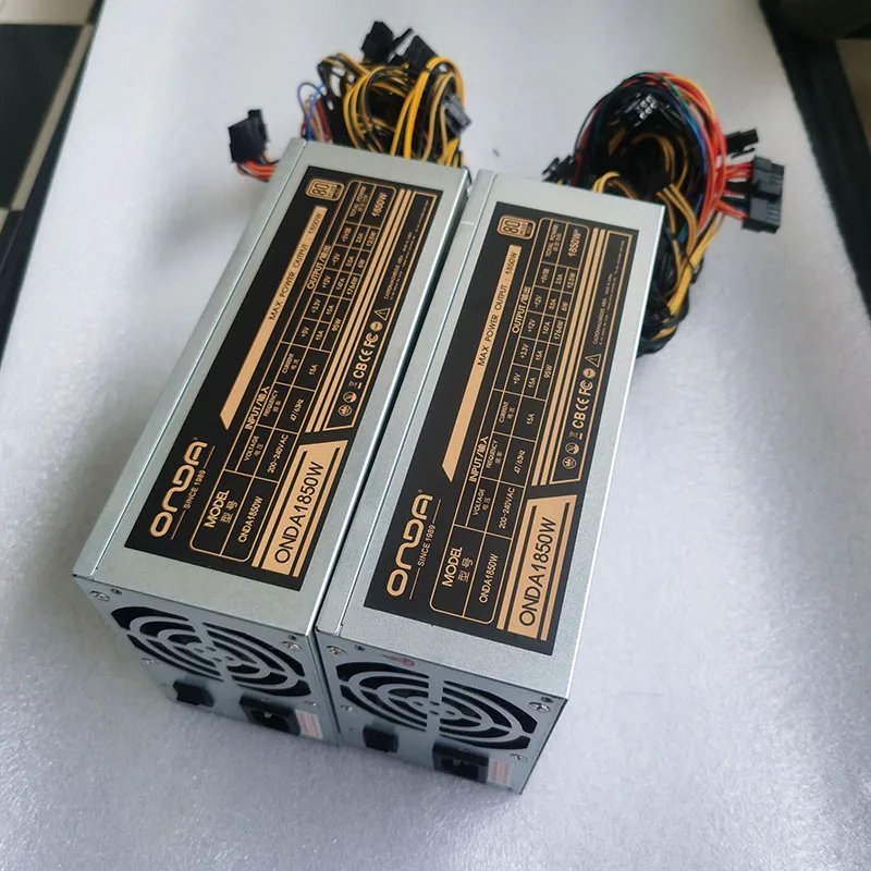 ONDA PSU ATX 1600w 1800w 1850w 2300w 3500w power supply for graphics card gpu ONDA RIG CASE BOX Chassis 1u 2u 4u pc psu