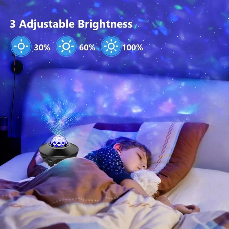 
A wholesale Remote Controlled BlueToo Music LED Laser Sky Starry Projector Night Light Star Galaxy Multicolor christmas tree 