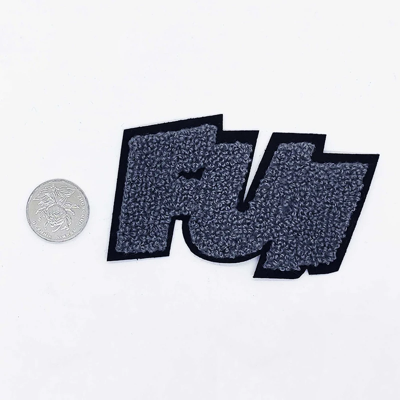 Wholesale Price-letter-patches Sequin State Chenille Designer Chenille Patches For Crocs