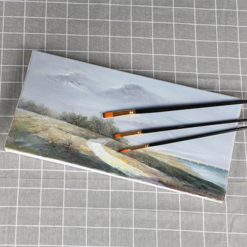 Art Supply Set 15pcs Paint Brush Set Nylon Hair Artist Acrylic Brushes for Canvas Painting