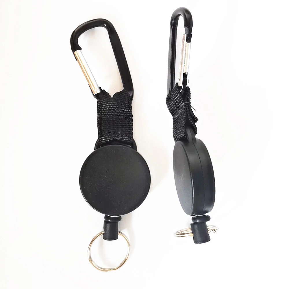 Retractable Keychains Ring Set Retractable Badges Reel Clip with Steel Wire Cord Up to 25
