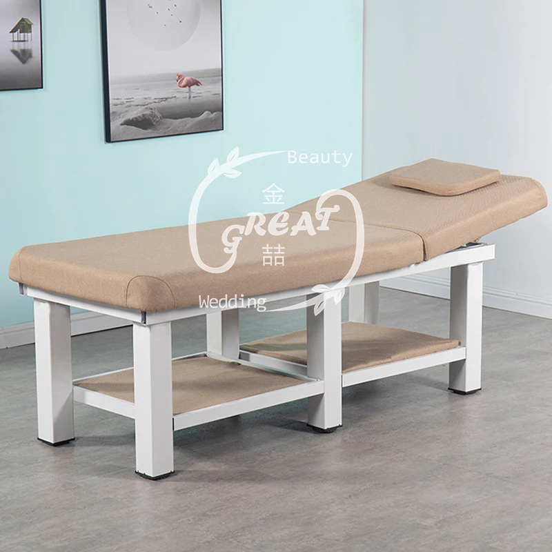 Modern Beauty Nail Equipment Facial Lash Bed Pink Cheap Manual Massage Table & Bed