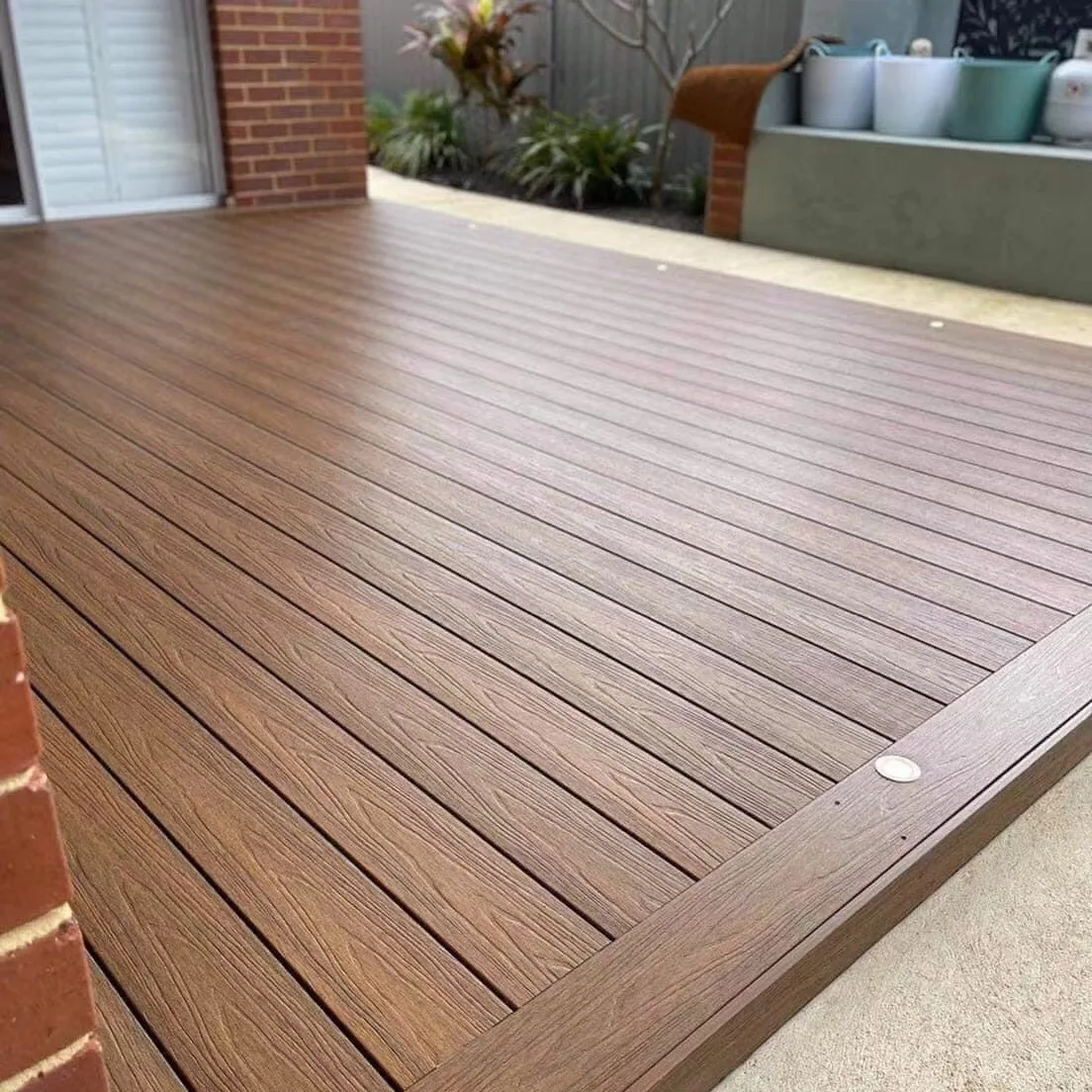 Factory Direct Sales 3d Embossed Co-Extruded Outdoor Decoration Waterproof And Mildew-Proof Swimming Pool Terrace Wpc Floor