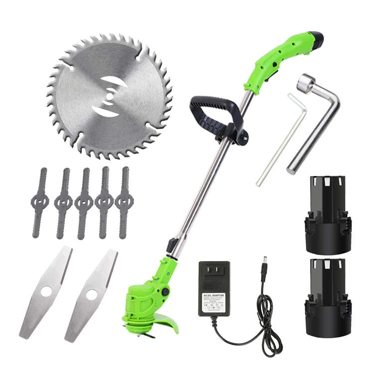 High Quality Portable Electric Battery Lawn Mower Garden Cordless Grass Cutter Machine Lithium Battery Leaf Grass Trimmer Metal
