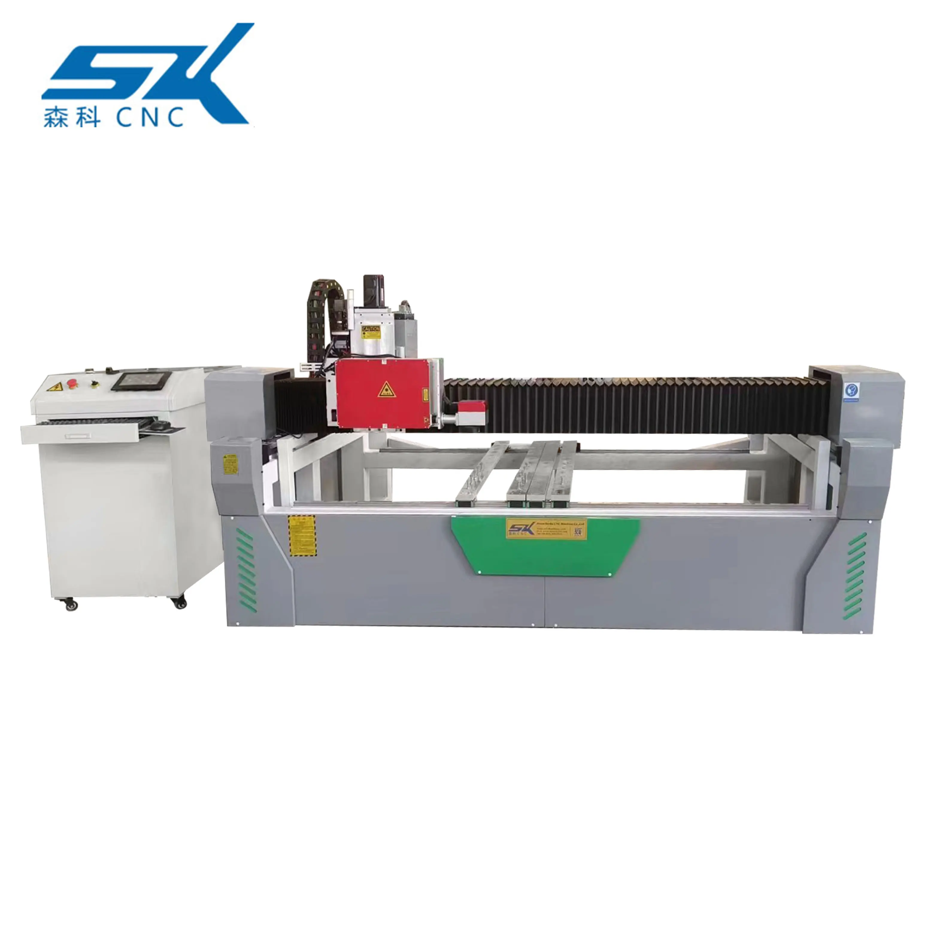 2000*1000mm CE Approved Stainless Steel Cable Tags Laser Marking Drilling Mirror Coat Removing Fiber Laser Sandblasting Machine