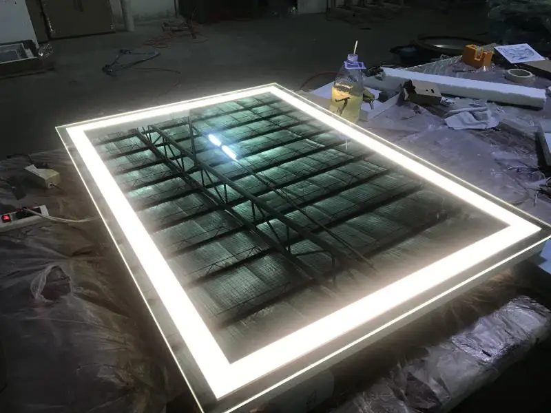 2022 Hot Sale Square Shape Bathroom  Backlit Mirrors With LED Lights