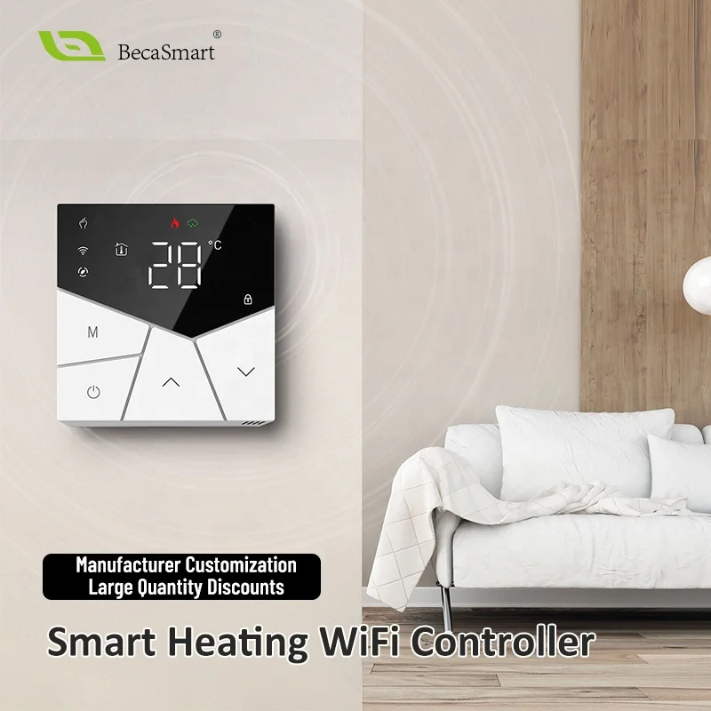 Becasmart BHT-15 Smart Heating Underfloor Heating Panels Smart WiFi Room Thermostat Digital WiFi Smart Room Termostato