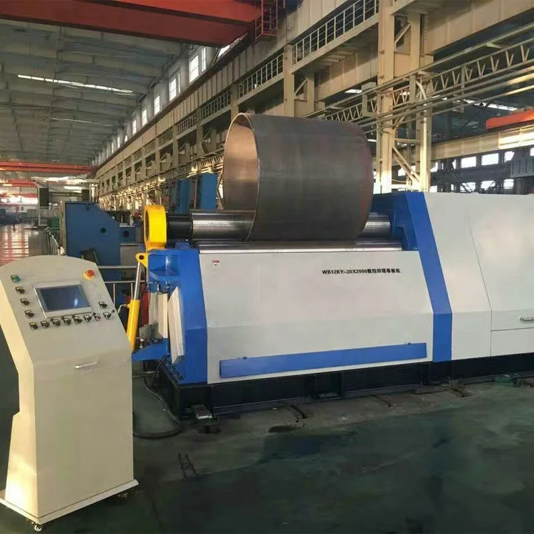 hydraulic four roller CNC W12-10x2500 metal sheet rolling machine with pre-bending function