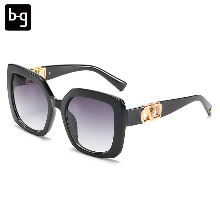 Latest Women Large Square European Decorative Frames Manufacture Of LuxurySunglasses Custom Logo