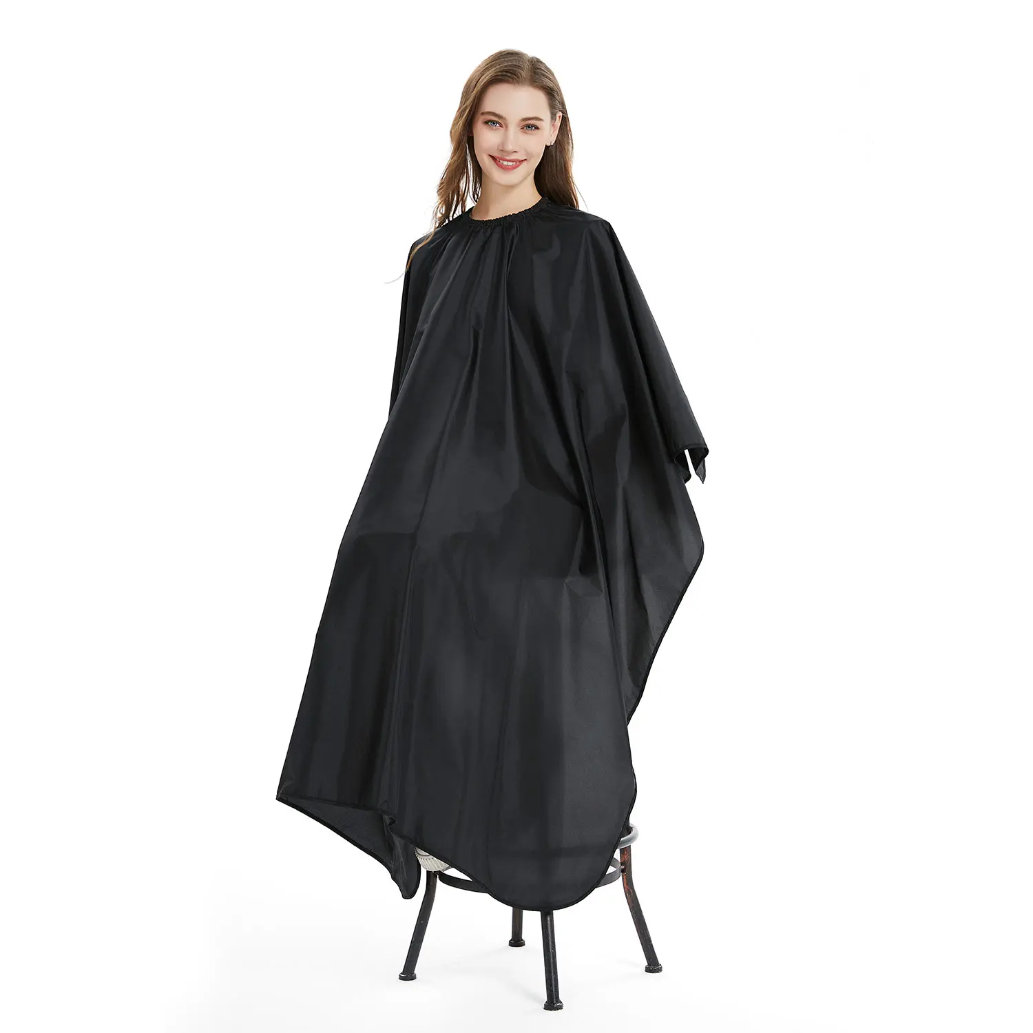 Factory Price Polyester Barber Cape, Custom LOGO Hairdressing Accessories Coloring Cape For Beauty Salon 140A