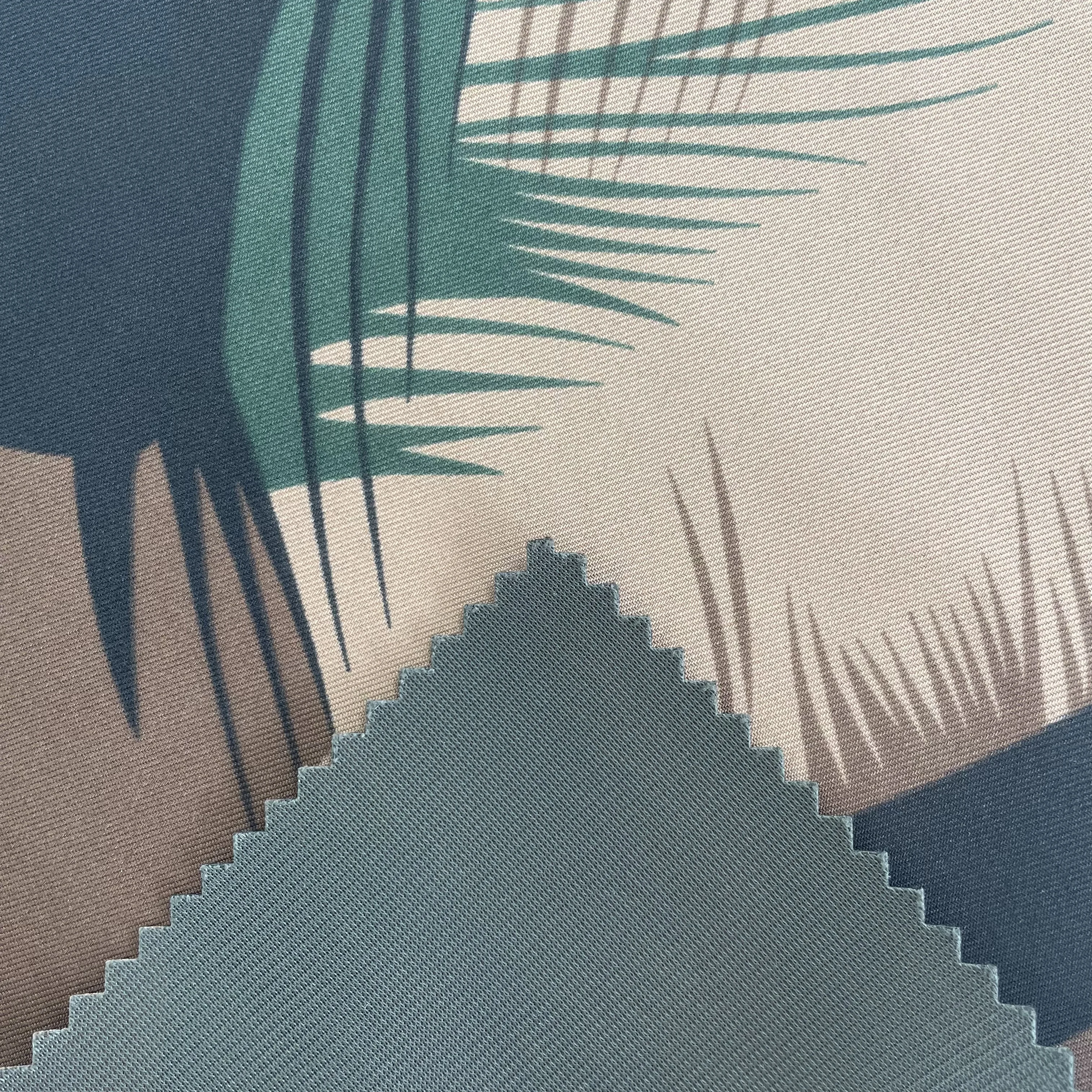 Waterproof 100% Polyester 2/2 Twill Print Pongee And TPU Membrane And Tricot 3 Layers Fabric