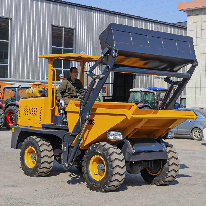 Cheap 4x4 2 ton 3 Ton FCY30S self- loading Mini Site Dumper for sale