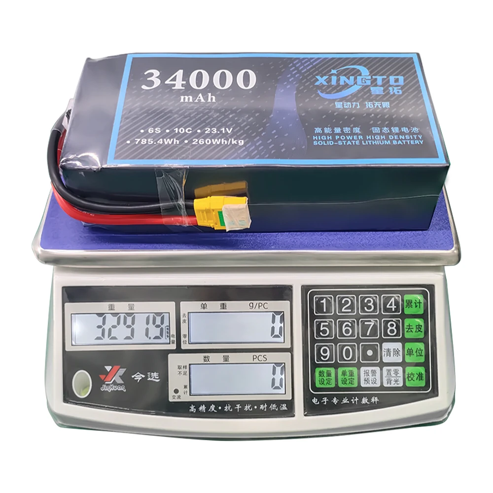 XINGTO Новый 6S 34000mah 23 1 V 260Wh/kg 10C полутвердотельный литий-полимерный аккумулятор для большого летательного аппарата