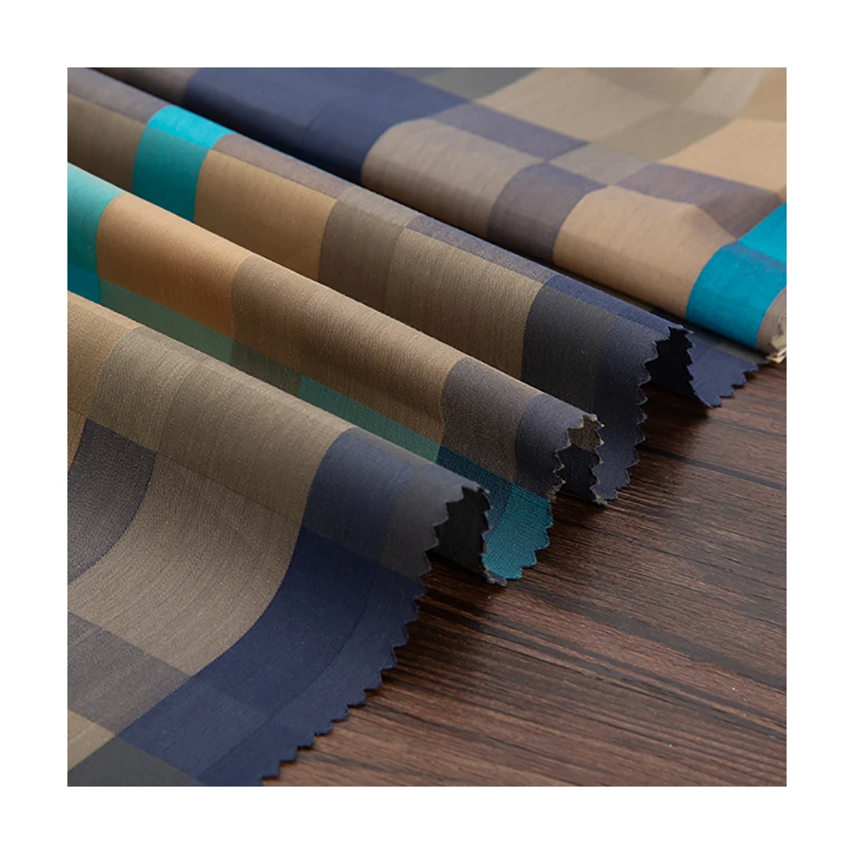 100% Polyester NewX ListingTwill Stretch Yarn Dyed Jacquard Fabric  For Fashion Shirt School Uniform