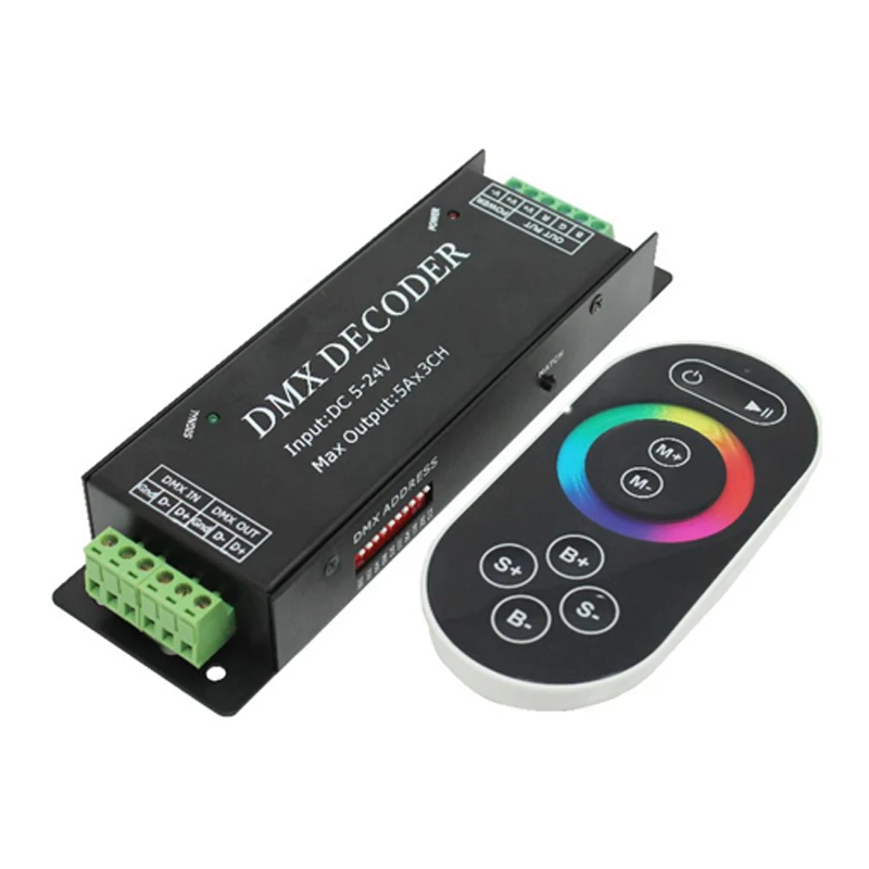 DC 5V-24V освещение затемнения постоянного тока 3 канала PWM сигналов DMX RGB светодиодный контроллер Dmx512 декодер