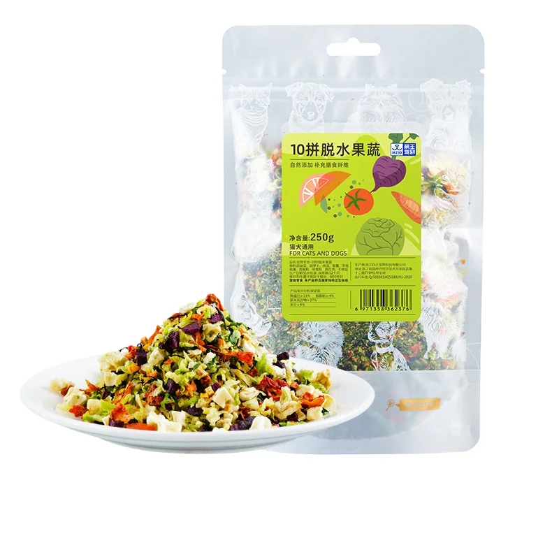 Pet dog dried vegetables freeze-dried fruits and vegetables snacks Teddy puppy food mate salad mixed dehydration small