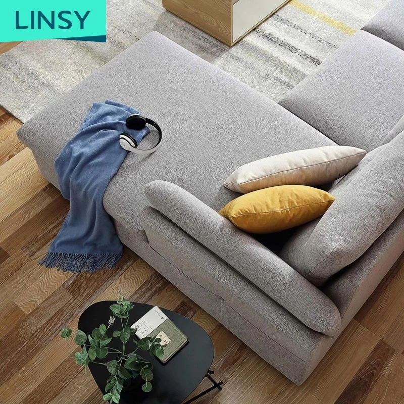 Linsy fabric sofa sectional luxury leisure chair home furniture set couch living room sofas