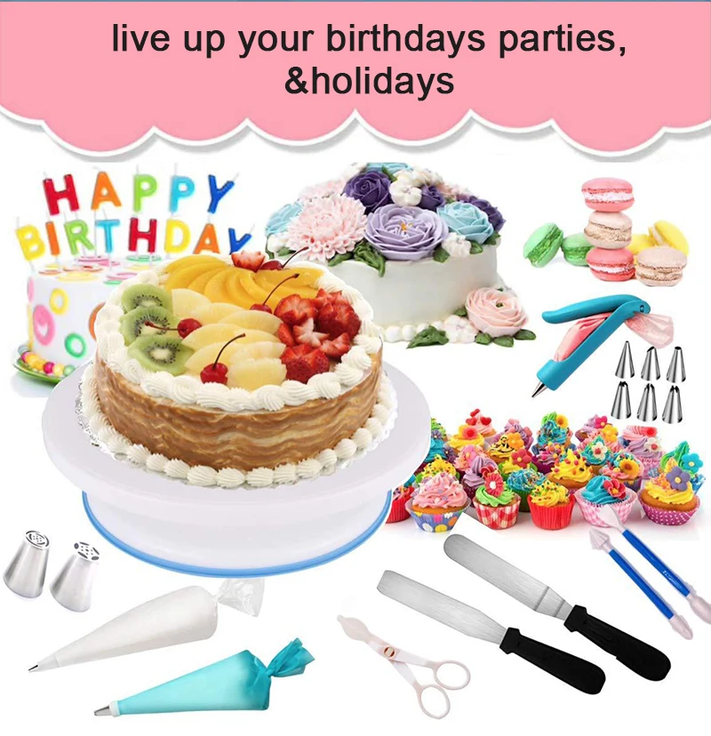 220 Pcs Decoration Nozzle Set Cake Tool  Decoration Kitchen DIY Icing Tube Cream  Reusable Set Baking Tool Set