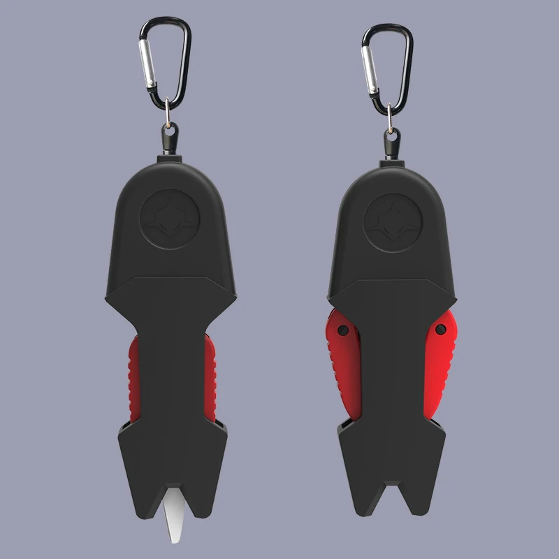 MIDDIA Portable Fish Snip Cutter 1 inch Retractable Serrated  Ceramic Braid Scissors Ceramic Fishing Line Cutter
