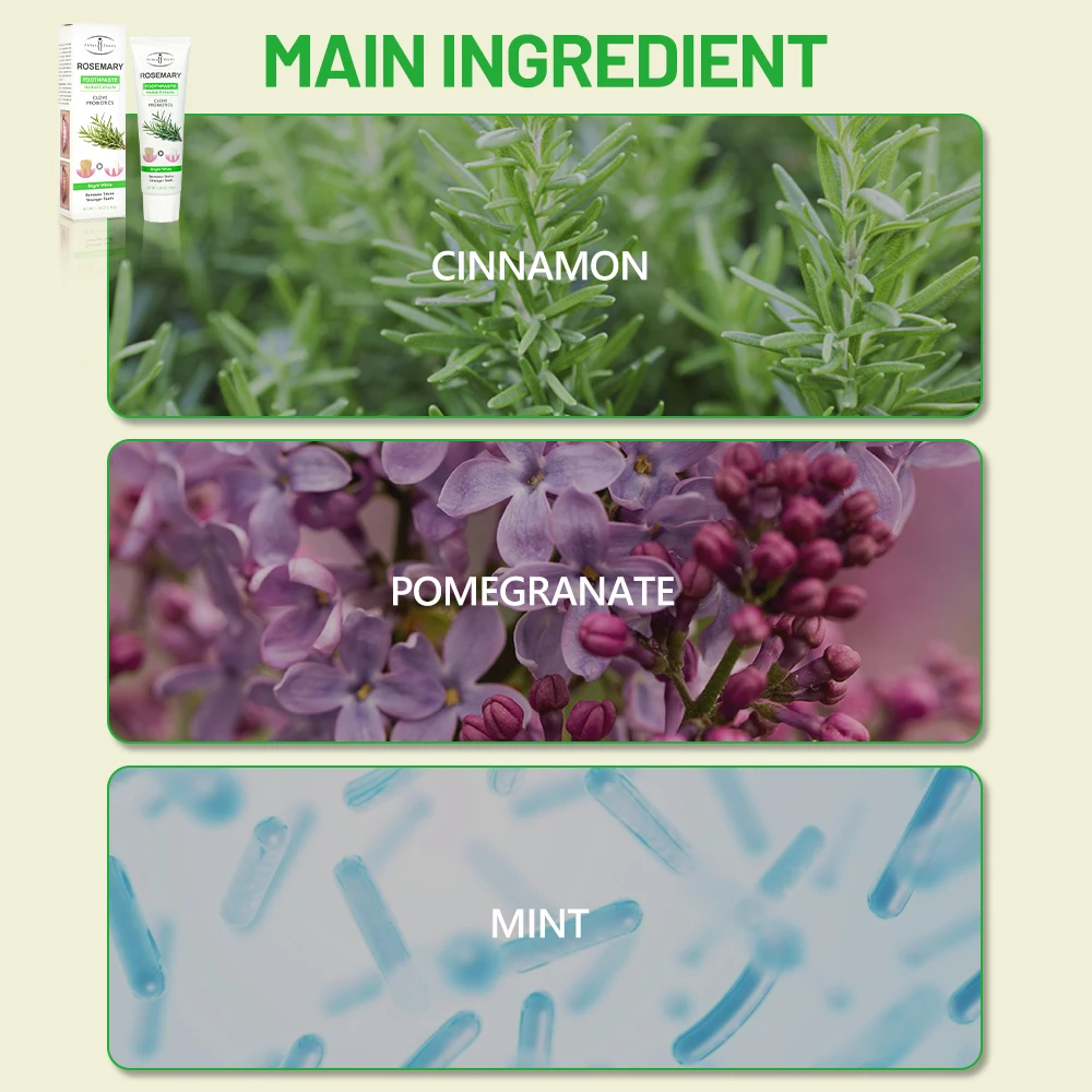 Aichun Quickly Stain Remover Probiotics Whitening Tooth Paste With Rosemary Probiotics Teeth Whitening Toothpaste Wholesale