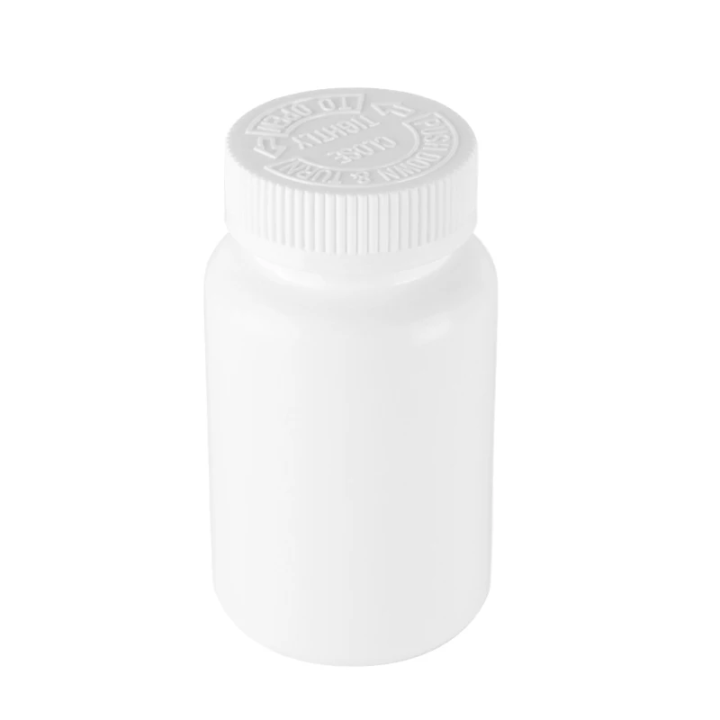 Empty white Pill Bottle Portable Plastic Powder Medicine Holder Tablet Container Case for Pharmacy Vitamins Drug 225ml
