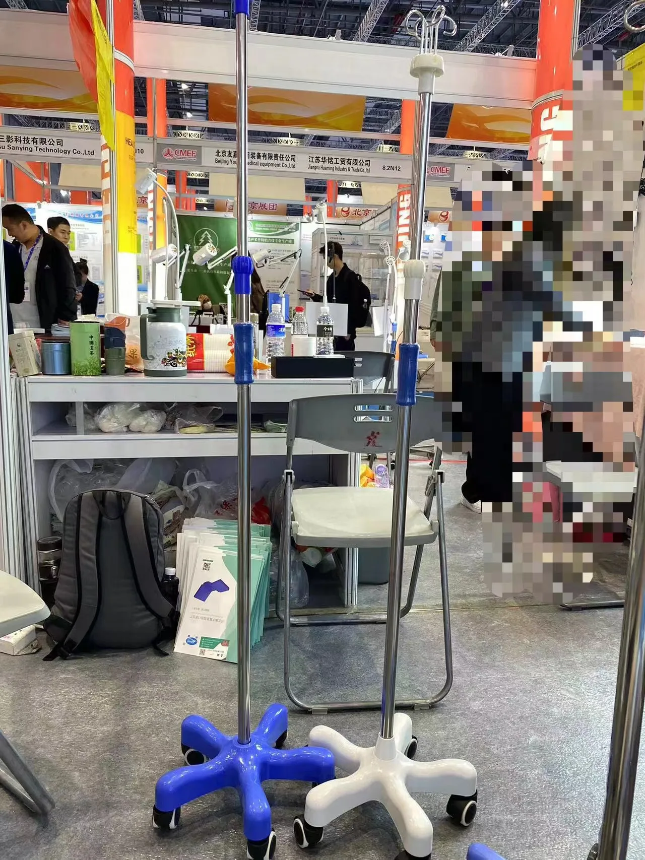 Hot sale Mobile Foldable Hospital Medical IV Pole Stand Adjustable Infusion Stand Convenient Durable Drip Stand