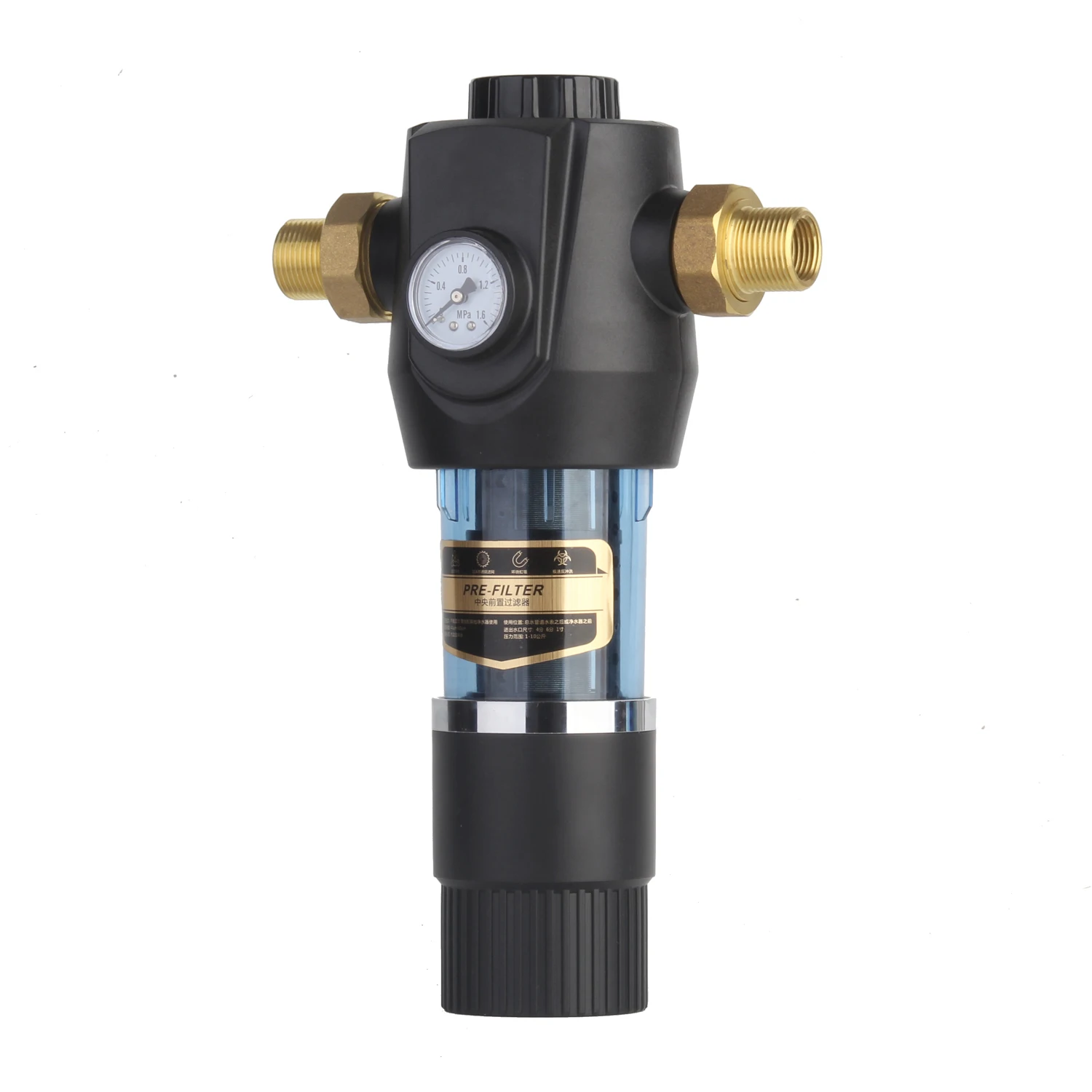 40Micron Whole House Kitchen copper Water Filter with manometer