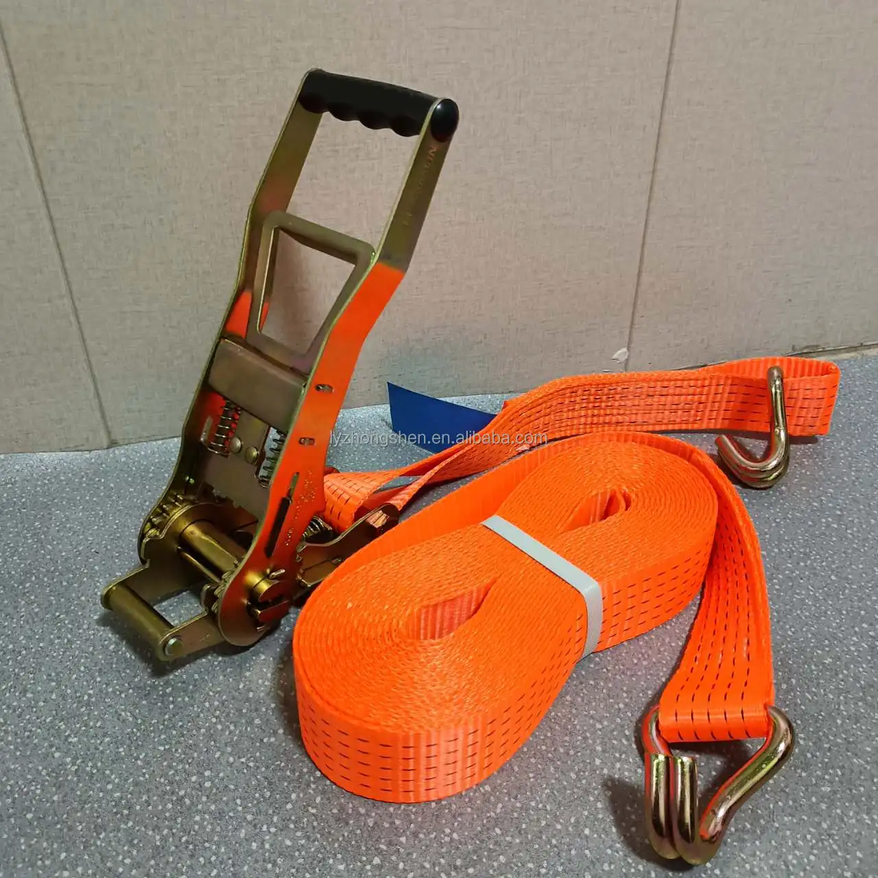 Heavy duty  50 mm 5000 kg polyester ratchet cargo straps ratchet tie down cargo lashing belts