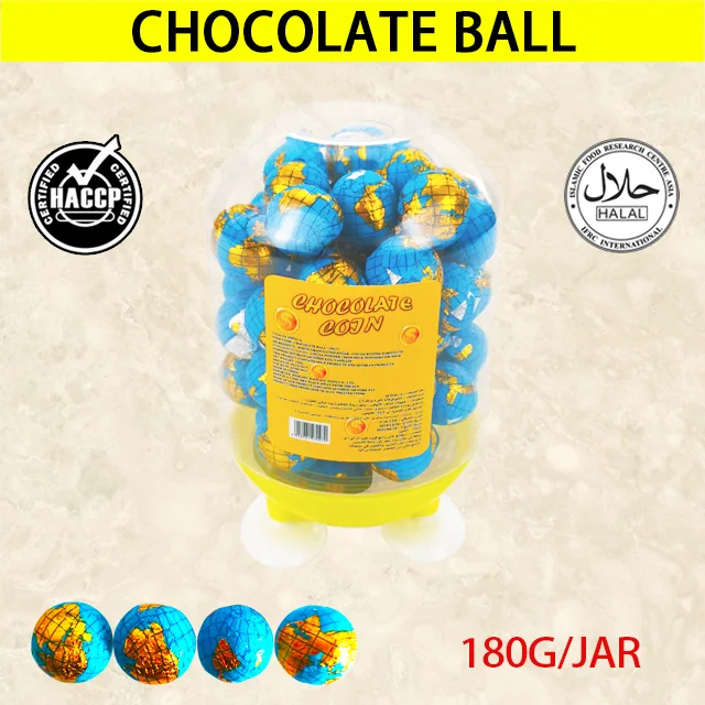 
Supply Colorful Packaging choco ball Shape Sweet Milk Chocolate Candy Halal Candies Low Price Wholesale 