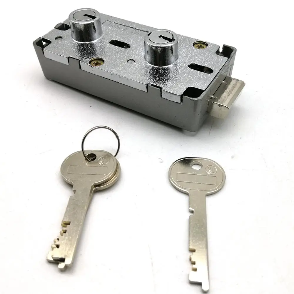 WTS-01 Wholesale price  mechanical  Key Safe Deposit Box Lock WTS01 with double cahngable nose