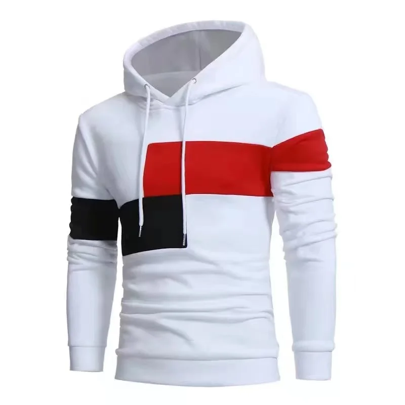 OEM hoodie wholesale color block hoodie streetwear custom printed pullover multi color hoodie for men clothes