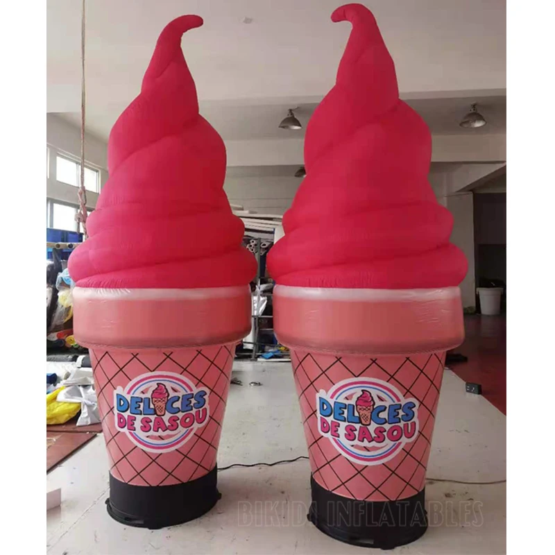 Inflatable Lighting Ice Cream Cone Balloon for Advertising