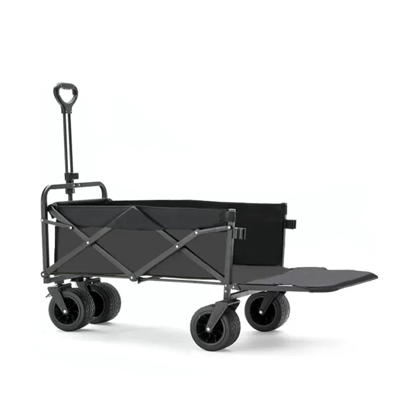 Large Capacity Outdoor wagon cart foldable Trailer Stall  garden wagon cart Pull After Opening a beach fishing cart
