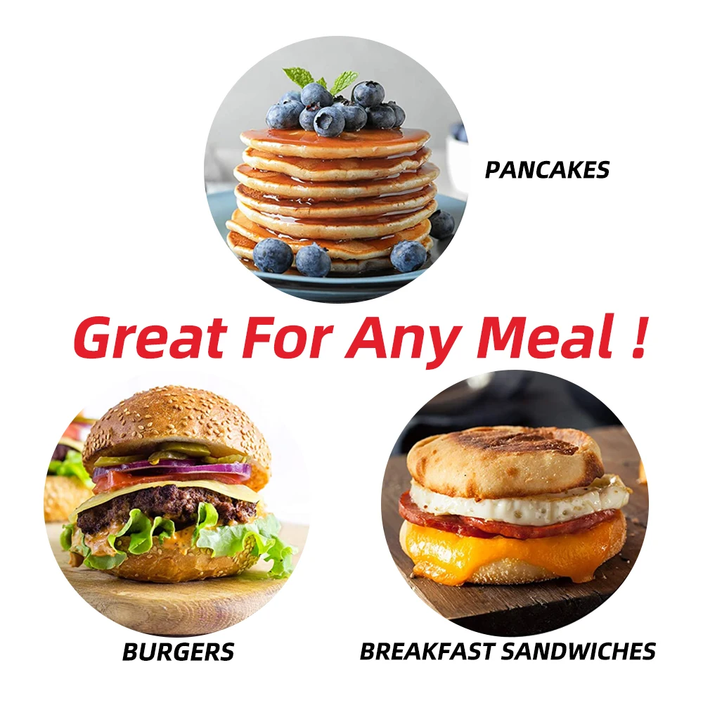 Mini Maker Electric Round Griddle for Individual Pancakes Cookies Eggs