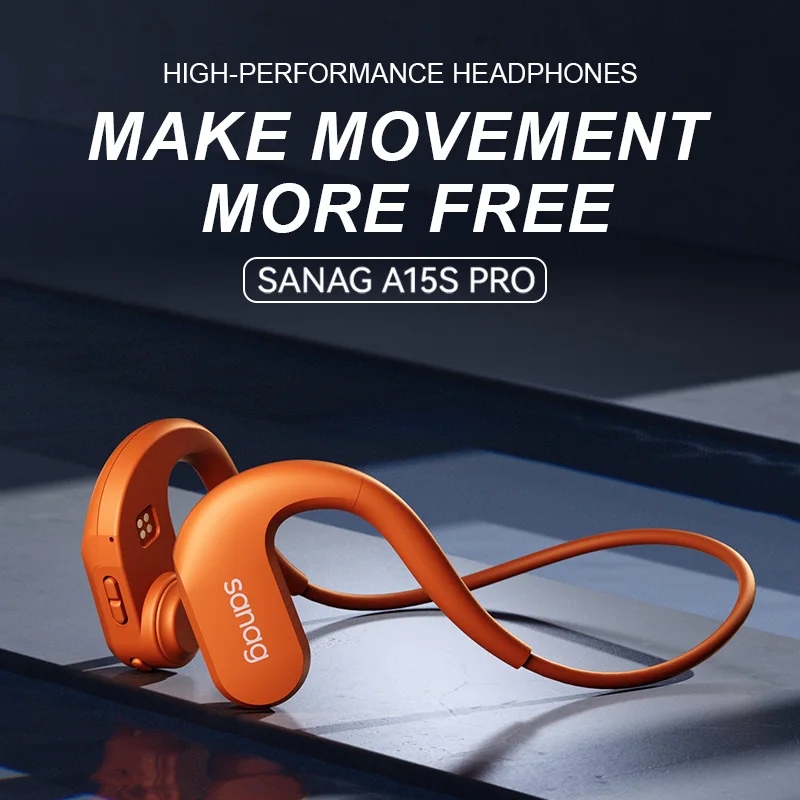 Водонепроницаемые спортивные наушники Sanag A15s Pro Ipx7 с открытым ухом и воздушной проводимостью