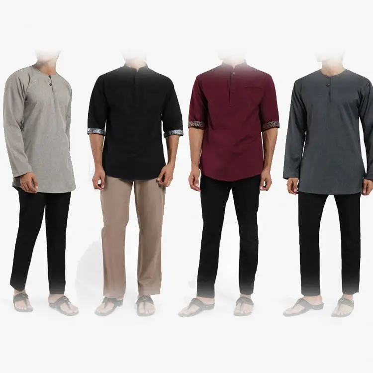 New Pajama Muslim Clothing Arab Thobe Blouse Men For Kurta Designs