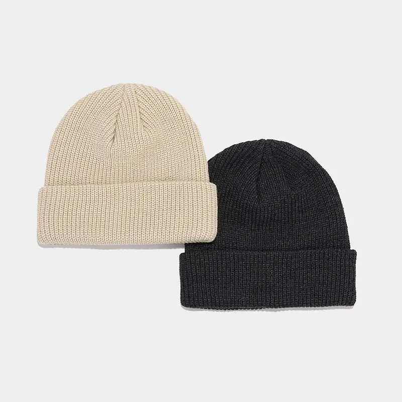 Custom Logo Winter Knitted Hat Skull Cap Logo Printed Jacquard Embroidery Knitted Beanie Hat