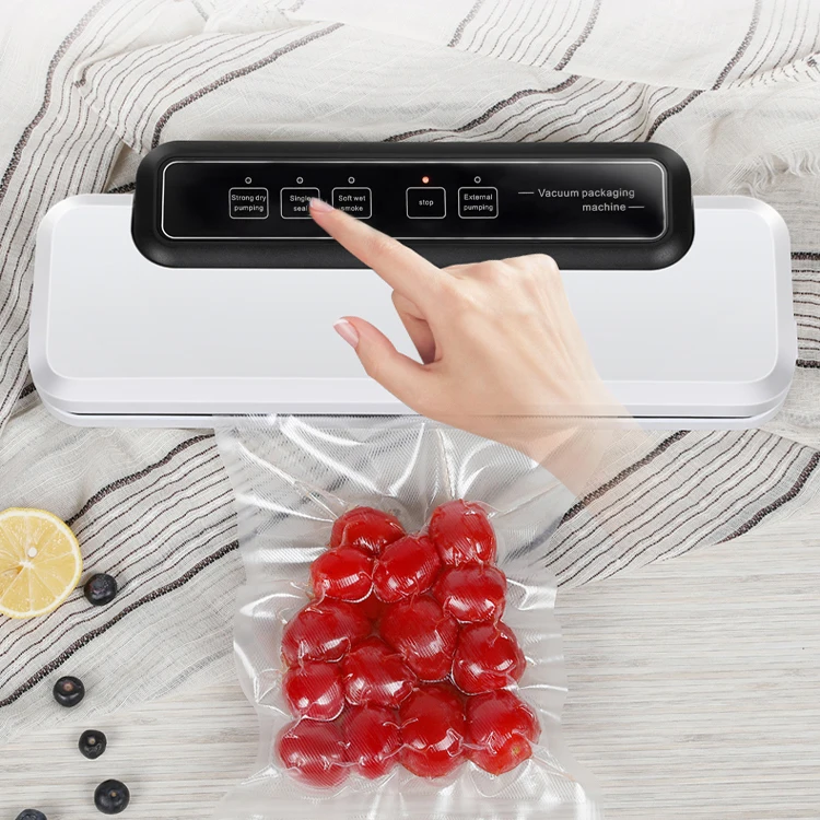 Hot Sell New Design Sealing Machine Black White Simple Digital Display Washable 140W Vacuum Sealing Machine