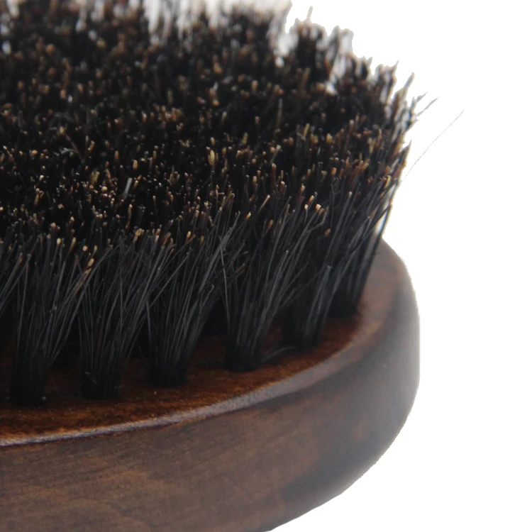 OEM LOGO top sale Nature retro color 100% boar bristle hair beard brush custom logo for mens beard grooming kit