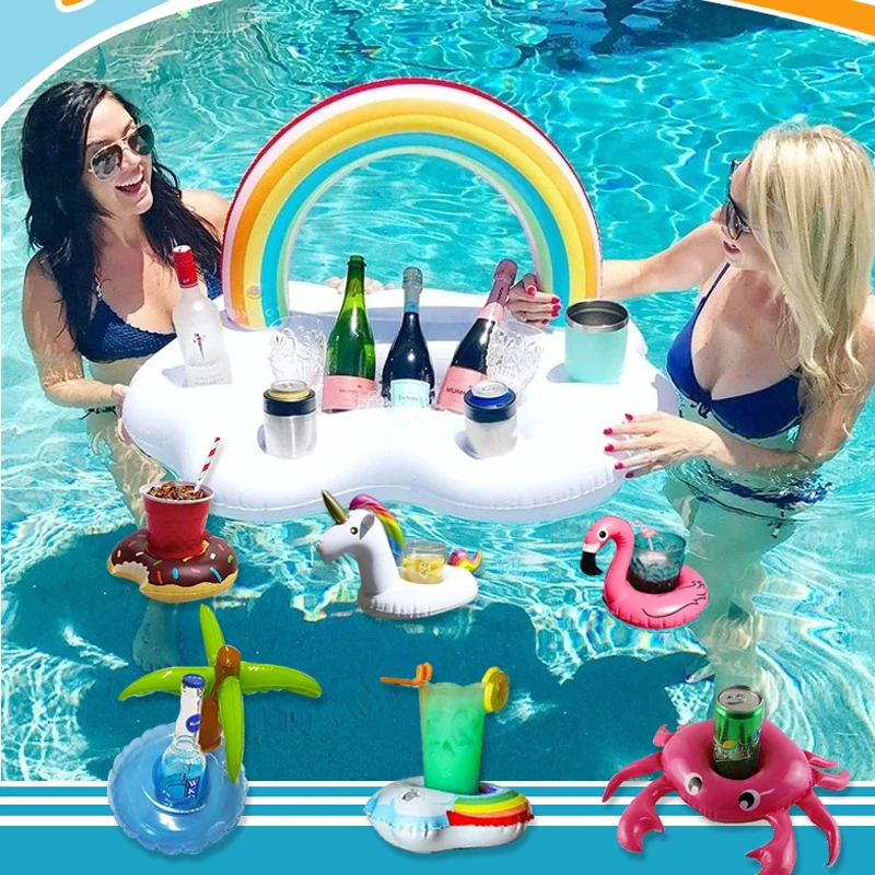 Unicorn Flamingo Drink holder Float pool Toy Swimming Pool Party Summer Beverage Inflatable Cup Holder