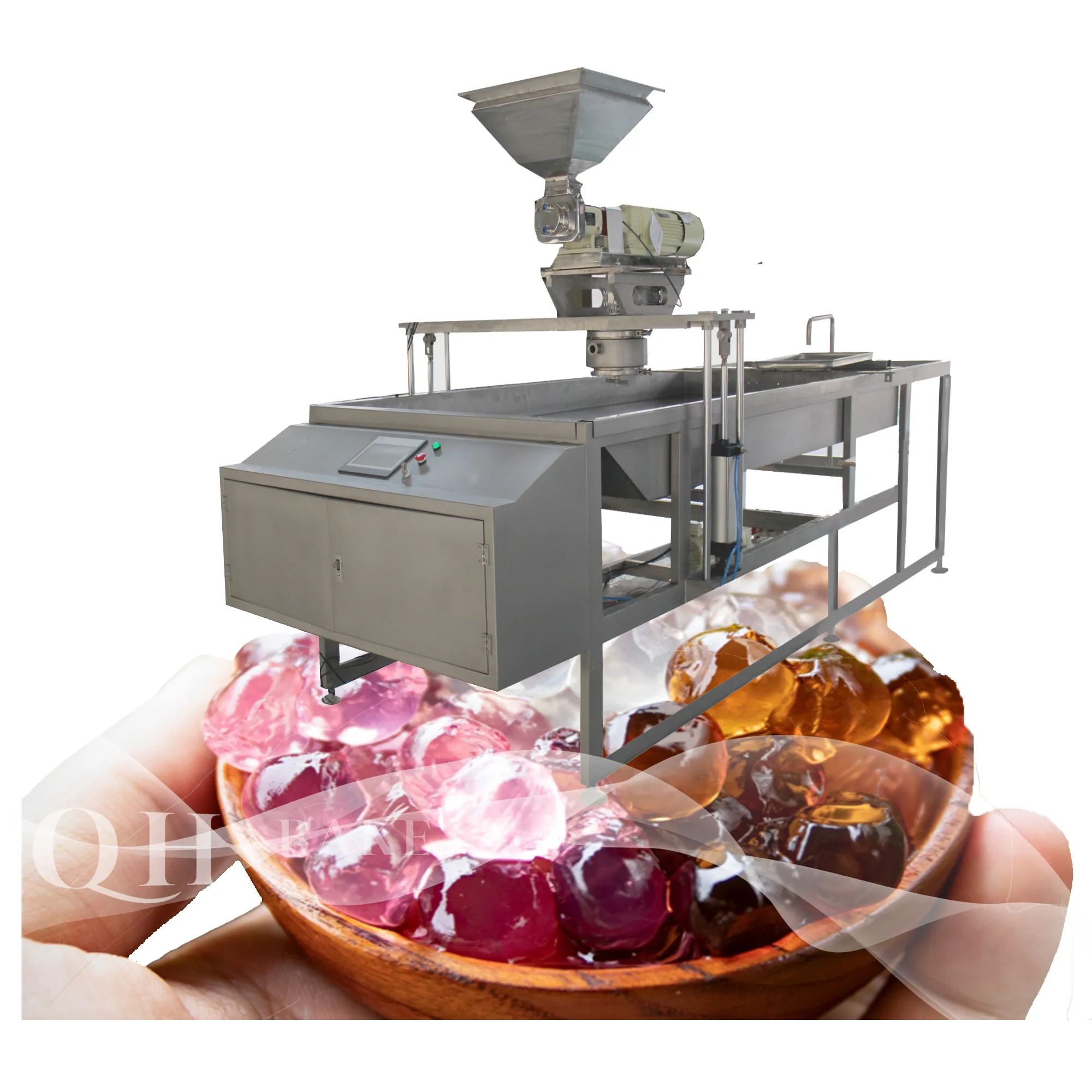 Shanghai QH 100 kg/h -600 kg/h Mango Popping Pearls making machine  Boba machine for tea Beverages, Sweets, Ice Cream Topping