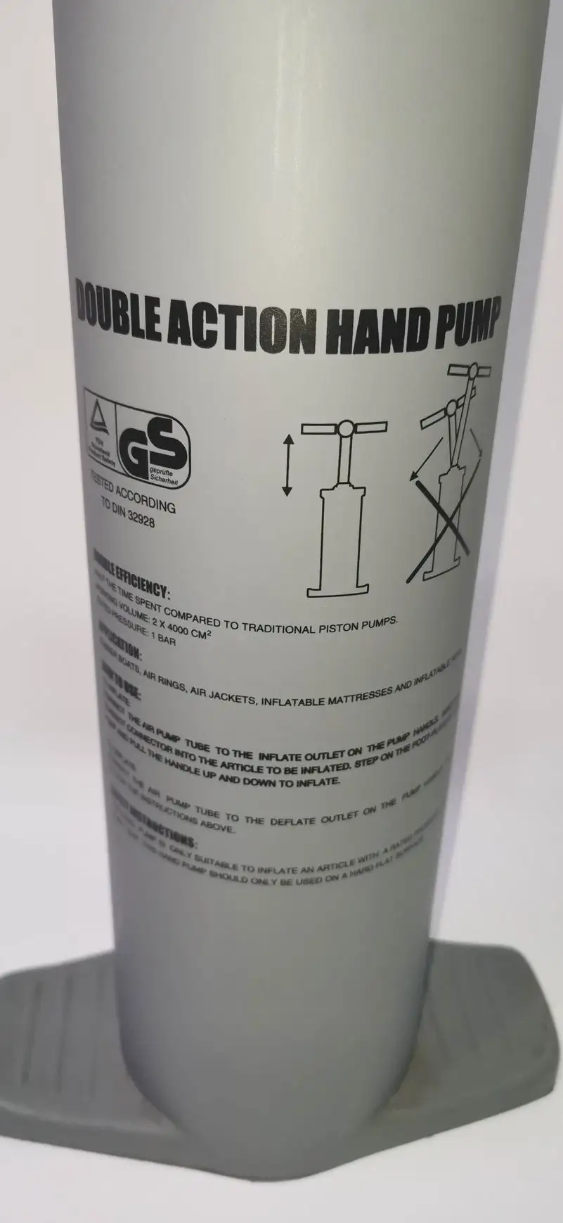 Inflatable Boats Tents Kayaks 4L Double Action Hand Pump for Kites 2*2000cc     20'