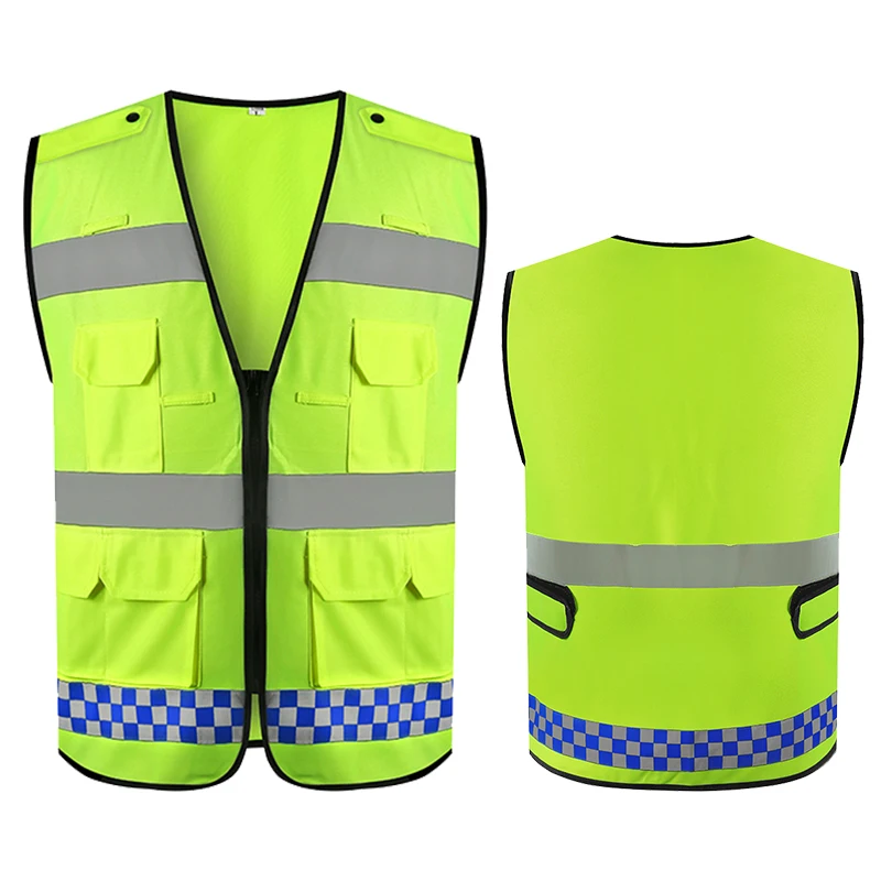 High safety engineering reflective vest traffic fluorescent clothing security yellow