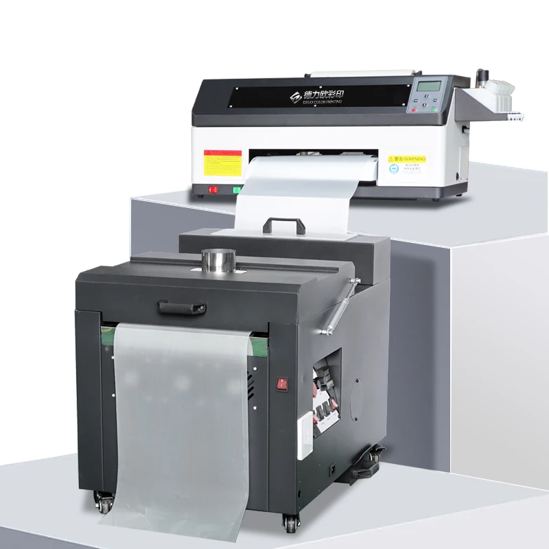 Hot Dual Head I3200 XP600 A3 30cm dtf printer Direct Transfer Film Printer with Powder Shaker for T-shirts All Fabrics 16m/hour