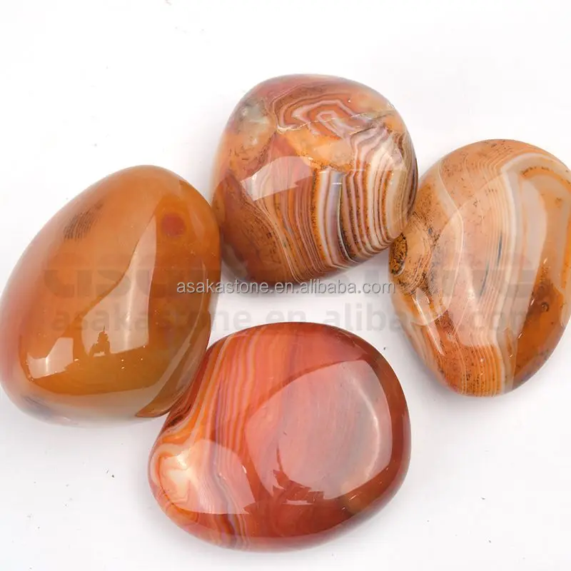 Natural red agate tumbled River stone Pebble gemstone chalcedony healing crystal decorative fish tank aquarium & flowers plants