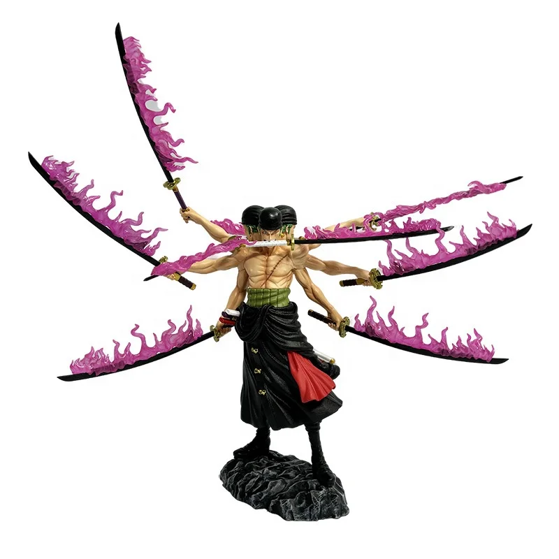 Anime One Pieced Zoro Figures GK Roronoa Zoro Action Figures Nine Knives Flow Shura Anime PVC Model Periphery Collection Toys