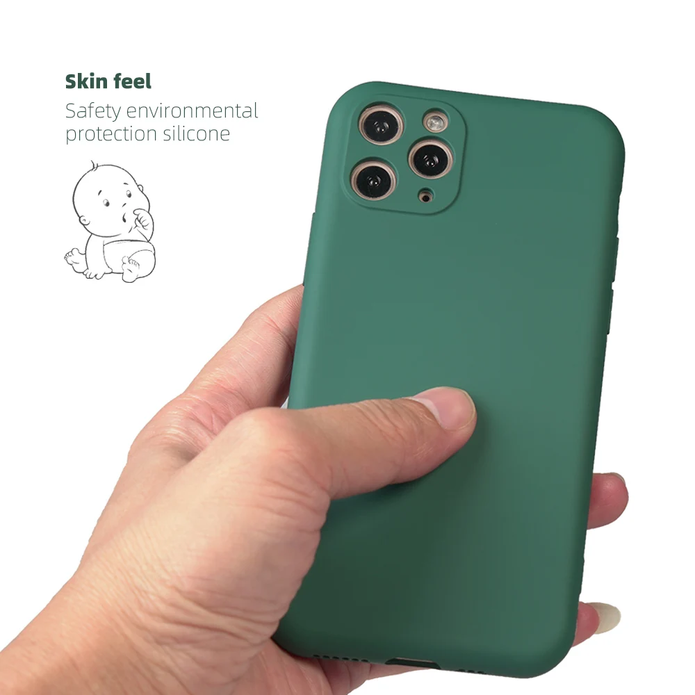 
Matte Soft TPU Silicone Shockproof Phone Cover for iPhone 11 12 Pro Max Case 
