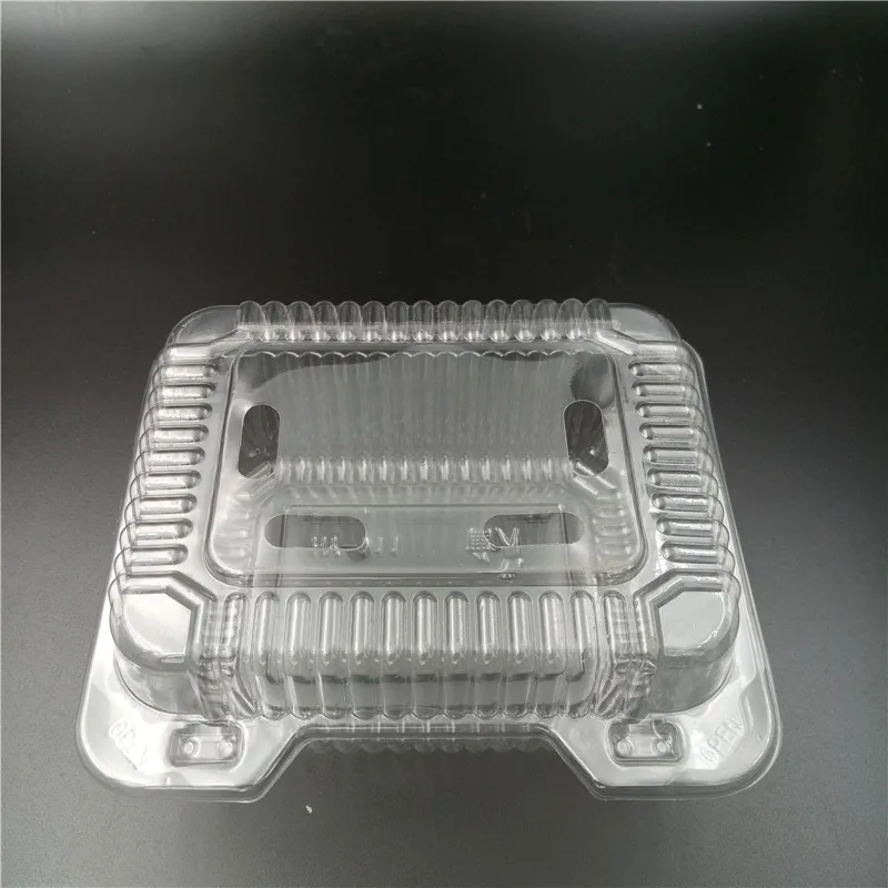 Tamper Proof Plastic Hinged Container Plastic Transparent Pet Tamper Evident Container For Deli Food Fresh Fruit Vegetable Salad