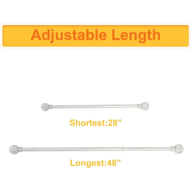 Modern style curtain pole white curtain poles tracks accessories home curtain rod set