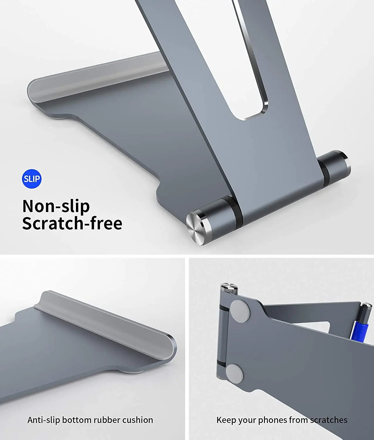 Folding desktop reading phone stand,adjustable desktop computer stand